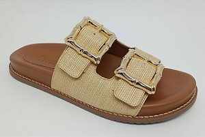 Papete Janaina Palha Fivela Minimalist Specchio Brand