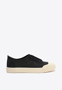 Tênis Feminino Sem Cadarço Smash Multimaterial Schutz Preto