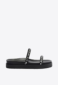 Papete Tiras Metal e Strass Schutz Preto