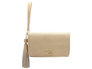 Bolsa Feminina Pequena Thais Clutch Logomania Vicenza Bege