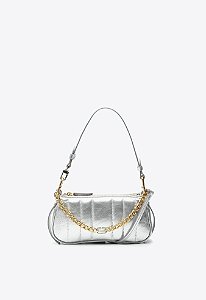 Bolsa Feminina Pequena Shoulder Vick Corrente Vicenza Prata