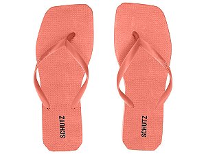 Chinelo Feminino Jelly Bico Quadrado Schutz Vermelho
