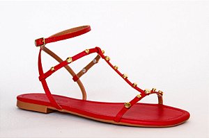 Rasteira Ellen Fivela Spikes Celebration Specchio Brand