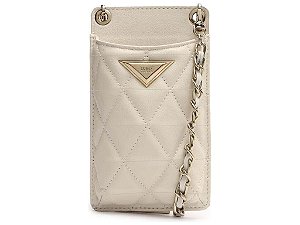 Porta Celular Couro Metalassê Alça Corrente Schutz Off White