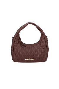 Bolsa Feminina Pequeno Metalassê Hobo Dupla Alça Luiza Barcelos Coffee