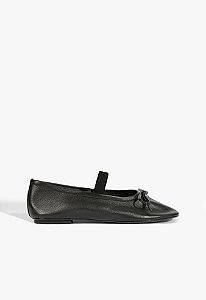 Sapatilha Feminina Classic Couro Laço Logo Schutz Preto