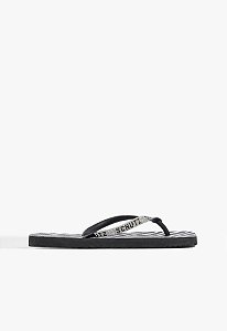 Chinelo Brilho Logo Zebra Brilho Schutz Preto