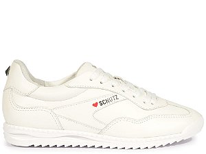 Tenis Couro Cadarço Heart Schutz Branco