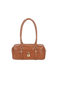 Bolsa Retangular Média Alça Alongada Atenas Luiza Barcelos Camel