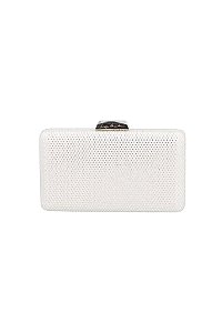 Bolsa Clutch Cristais Corrente Prata Luiza Barcelos Prata