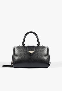 Bolsa Tote Media Couro Alyssa Logo Schutz Preto