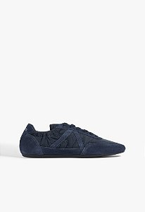 Tenis Camurça Sneaker Eight Cadarço Schutz Azul Marinho