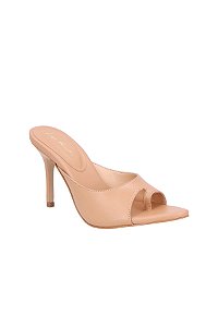 Mule Salto Médio Couro Luiza Barcelos Nude