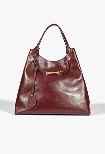 Bolsa Grande Hobo Couro Twisted Maxi Schutz Marsala