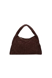 Bolsa Grande Camurça Tresse Hobo Luiza Barcelos Coffee