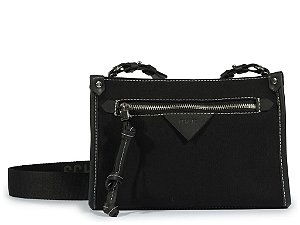 Bolsa Pequeno Tiracolo Alça Multimaterial Ziper Schutz Preto