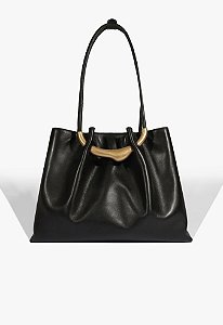 Bolsa Media Tote Jame Couro Ziper Alça Schutz Preto