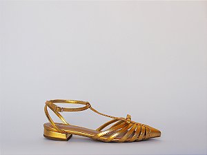 Rasteira Camila Tiras Laço Fivela Bico Verano Specchio Brand
