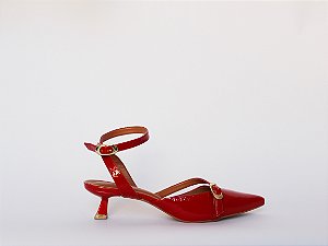 Scarpin Isis Salto Baixo Fivelas Tiras Verano Specchio Brand