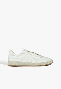 Tenis Snake Couro Cadarços Schutz Branco