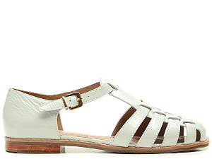 Sandalia Feminina Verniz Tiras Fivela Vicenza Azul