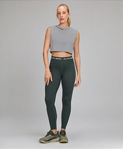 Regata Feminina Cropped Dry Estampa Gola Alto Giro