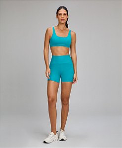 Shorts Feminino Tule Lateral Luminoso Alto Giro