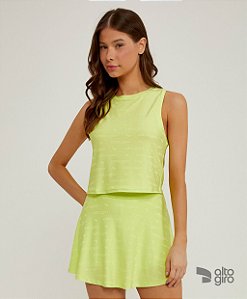 Regata Feminina Cropped Textura Alto Giro