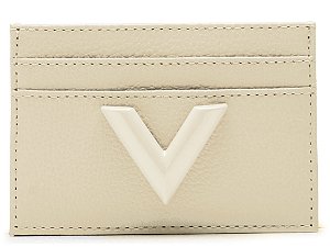 Porta Cartão Feminino Pequeno Couro V Vicenza Off White