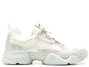 Tênis Feminino Cadarço Multimaterial Vicenza Off White