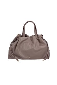 Bolsa Grande Couro Enfeites Alça de Mão e Crossbody Luiza Barcelos Fendi