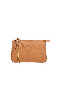 Bolsa Pequena Duplo Compartimento Corrente Luiza Barcelos Camel