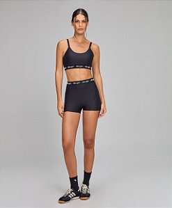 Bermuda Feminina Elastico Cos AG Listras Bolsos Alto Giro