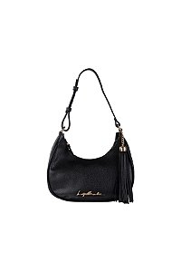Bolsa Feminina Pequena Meia Lua Barbicacho Luiza Barcelos Preto