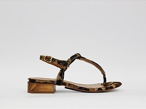 Sandália Bianca Salto Bloco Fivela Lumière Specchio Brand