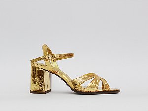 Sandália Talissa Salto Bloco Tiras Lumière Specchio Brand