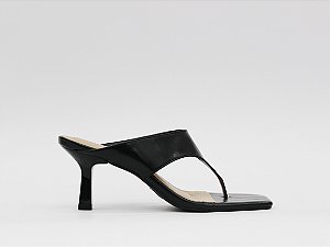 Tamanco Manu Salto Fino Bico Quadrado Lumière Specchio Brand