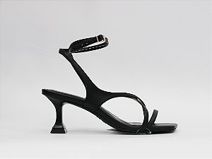 Sandália Lis Salto Taça Bico Quadrado Lumière Specchio Brand