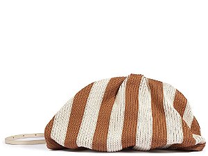 Bolsa Clutch Multimaterial Grande Croche Ziper Schutz Off White