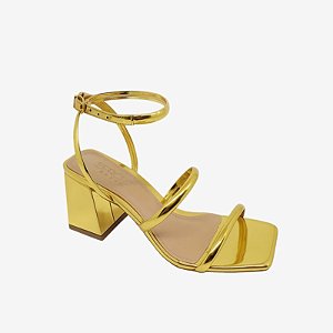 Sandália Ema Salto Bloco Tiras Lumière SB