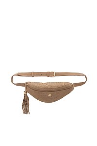 Pochete Média Tresse Enfeite Camurça Ziper Fivela Luiza Barcelos Fendi