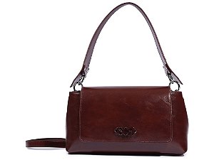 Bolsa Média Shoulder Couro SHC Alça Schutz Marsala