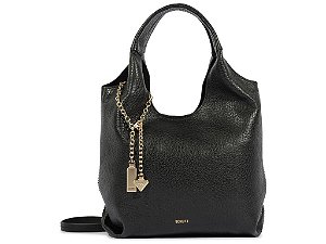Bolsa Média Couro Croco Tag Corrente Tiracolo Schutz Preto