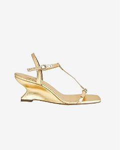 Sandália Débora Tiras Fivela Anabela Metalcolor Winter MYSB