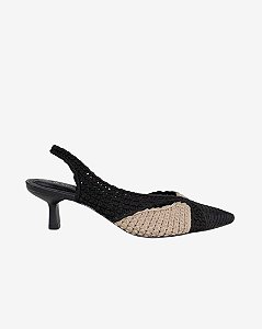 Scarpin Trycia Slingback Salto Fino Croche Serena MYSB