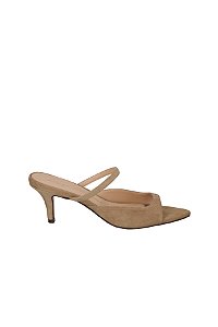 Tamanco Mule Salto Fino Camurça Luiza Barcelos Fendi