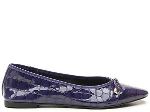 Sapatilha Feminina Croco Laço Verniz Vicenza Roxo