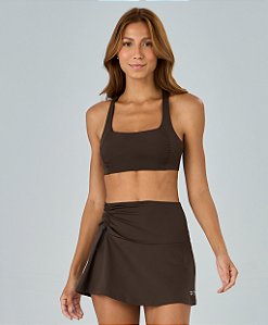 Top Feminino Franzido Nadador Alto Giro