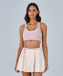 Top Feminino Bicolor Costas Cruzadas Alto Giro