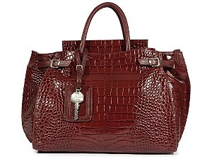 Bolsa Feminina Média Tote Heaven Croco Schutz Marsala